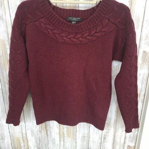 Cashmere Wool Blend Potrait neck sweater